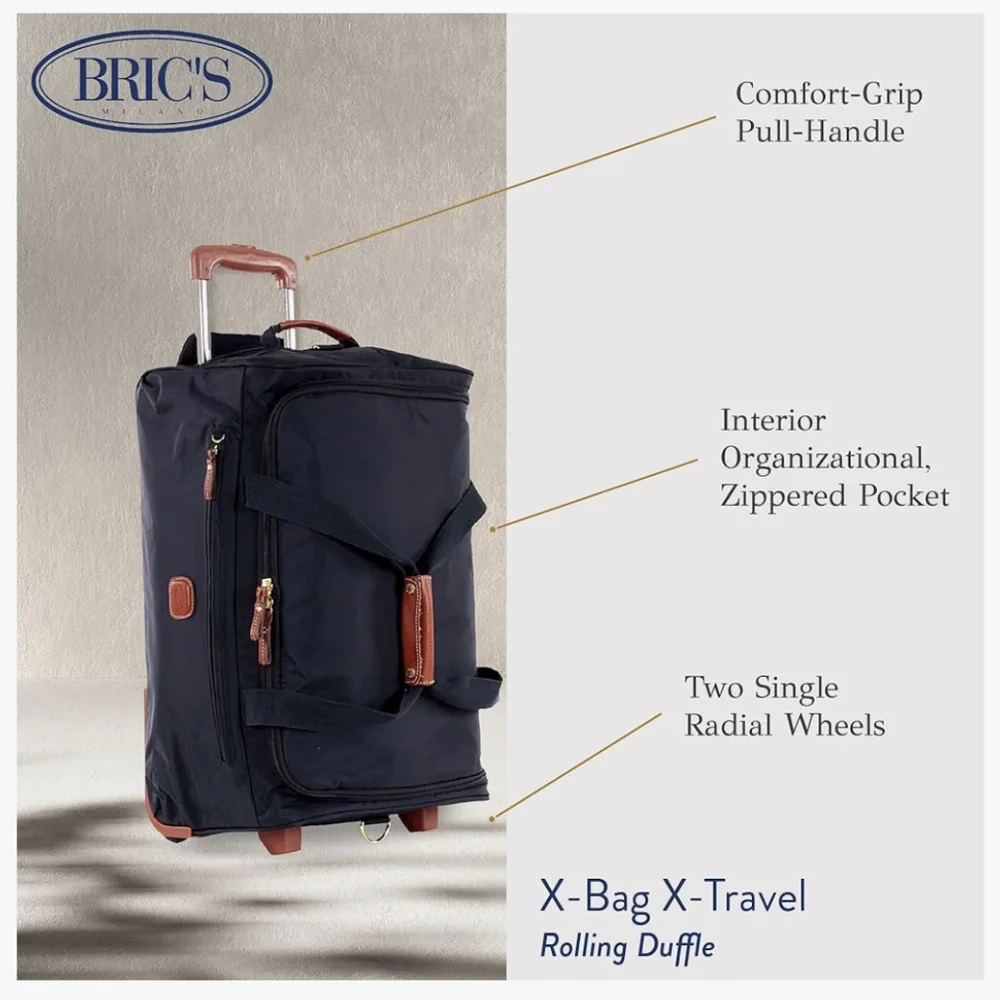 Rolling Duffel Bag - 21 Inch Carry On Travel Bag for Men and Women - Lux…